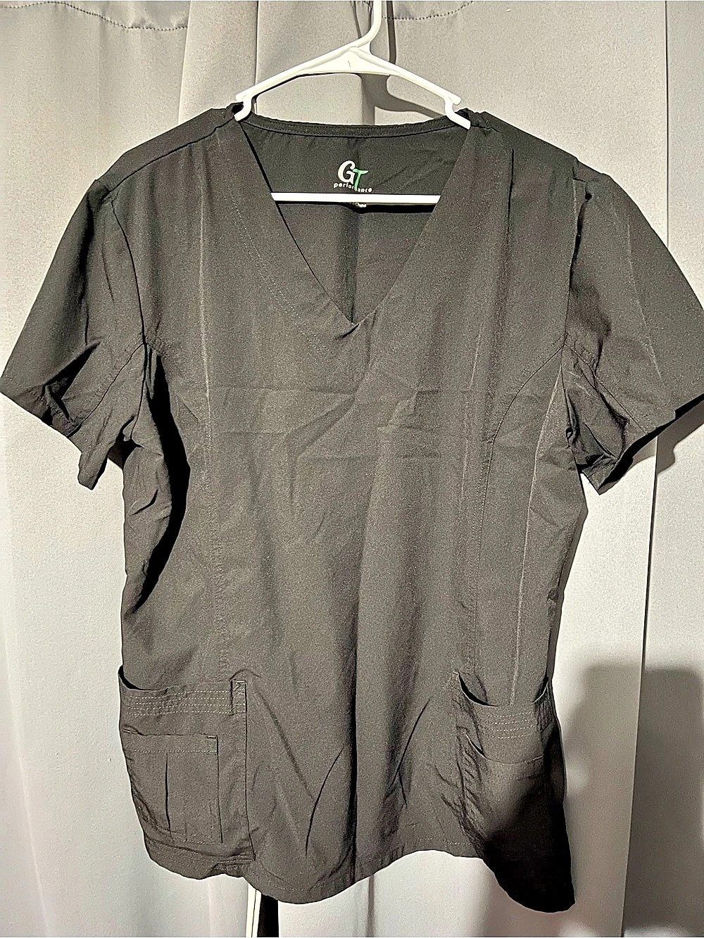 Scrub Black Short Sleeve V-Neck
